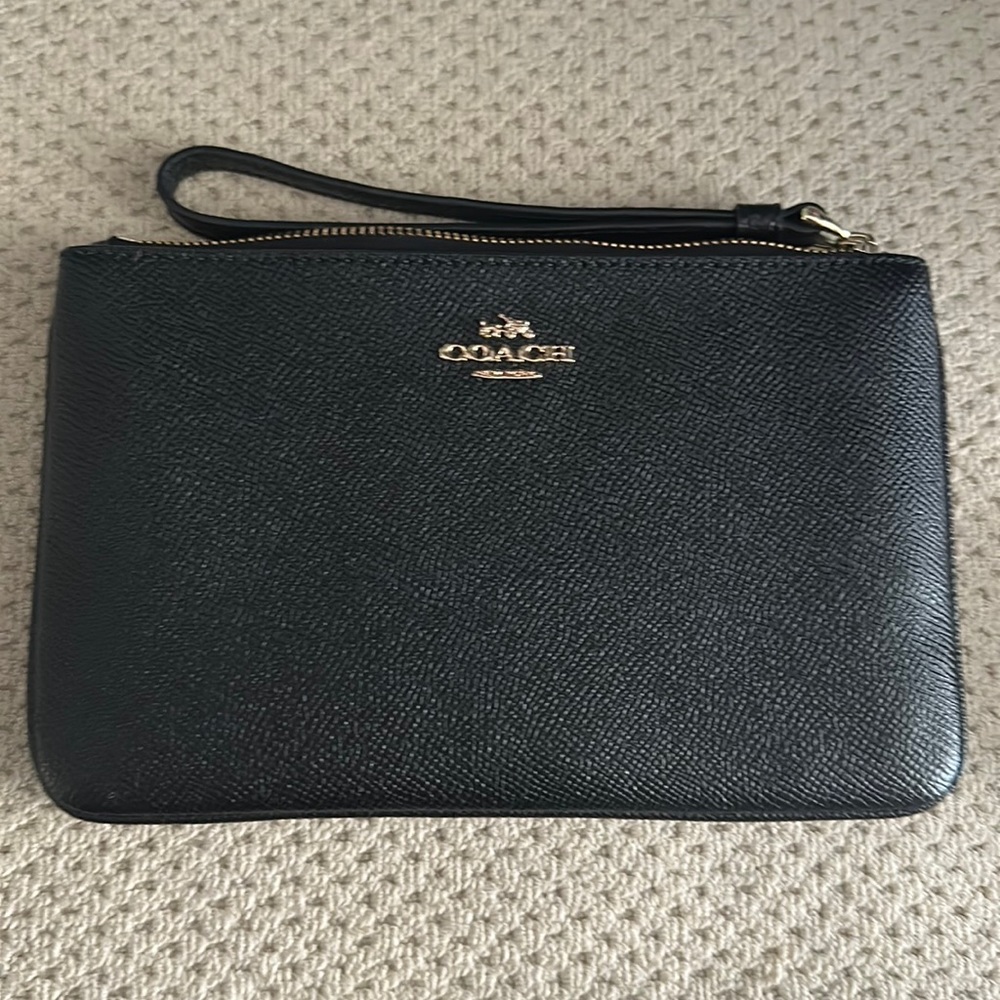 Black coach wristlet